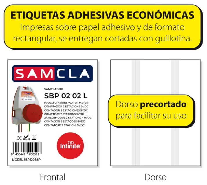 Etiquetas adhesivas económicas